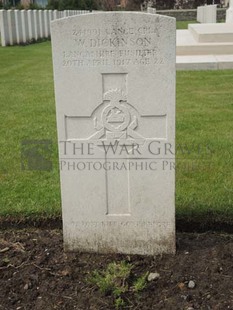 BROWN'S ROAD MILITARY CEMETERY, FESTUBERT - DICKINSON, W