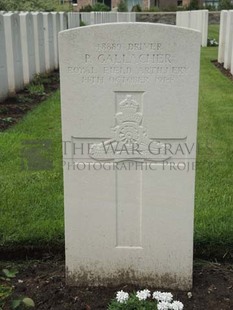 BROWN'S ROAD MILITARY CEMETERY, FESTUBERT - GALLACHER, P