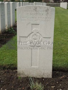 BROWN'S ROAD MILITARY CEMETERY, FESTUBERT - MATHER, F