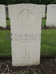 BROWN'S ROAD MILITARY CEMETERY, FESTUBERT - MILLAR, S