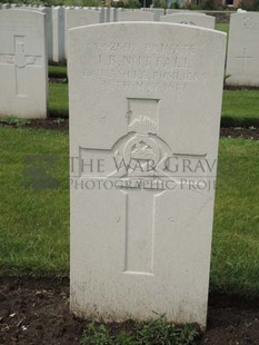 BROWN'S ROAD MILITARY CEMETERY, FESTUBERT - NUTTALL, J B