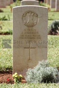 BEIRUT WAR CEMETERY - ANDERSON, J