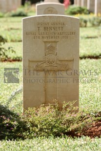 BEIRUT WAR CEMETERY - BENNETT, T