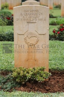 BEIRUT WAR CEMETERY - CHADDERTON, ARTHUR