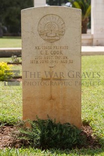 BEIRUT WAR CEMETERY - COOK, CORNWALL EDWARD