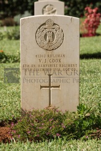 BEIRUT WAR CEMETERY - COOK, VICTOR JONAH