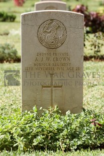 BEIRUT WAR CEMETERY - CROWN, ARTHUR JAMES WILLIAM