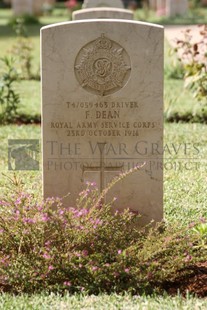 BEIRUT WAR CEMETERY - DEAN, F