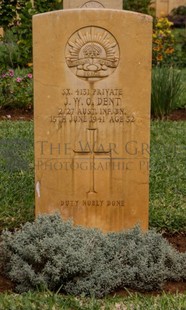 BEIRUT WAR CEMETERY - DENT, JOHN WILLIAM OWEN