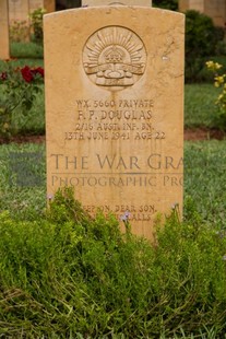 BEIRUT WAR CEMETERY - DOUGLAS, FRANK PERCIVAL