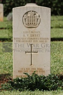 BEIRUT WAR CEMETERY - EMBRY, ALBERT VICTOR