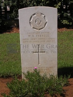 BEIRUT WAR CEMETERY - FARRELL, WILLIAM ROBERT