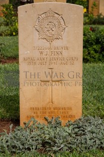 BEIRUT WAR CEMETERY - FINN, WILLIAM JOHN