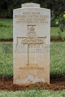 BEIRUT WAR CEMETERY - FOLDS, EDWARD VICTOR