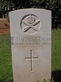 BEIRUT WAR CEMETERY - GIBSON, T E