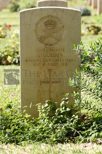 BEIRUT WAR CEMETERY - GORDON, CHARLES