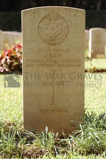 BEIRUT WAR CEMETERY - GRAY, J