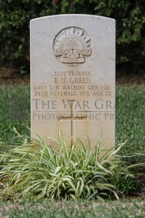 BEIRUT WAR CEMETERY - GREEN, EDWARD OWEN