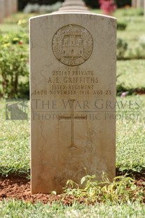 BEIRUT WAR CEMETERY - GRIFFITHS, A E