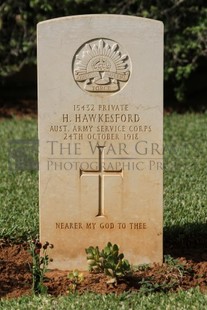 BEIRUT WAR CEMETERY - HAWKESFORD, HORACE