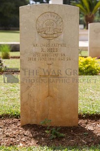 BEIRUT WAR CEMETERY - HEEB, ROBERT