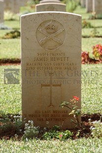 BEIRUT WAR CEMETERY - HEWETT, JAMES