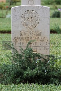 BEIRUT WAR CEMETERY - JACKSON, HENRY WILLIAM