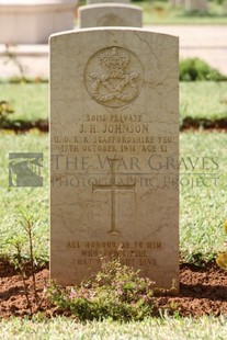 BEIRUT WAR CEMETERY - JOHNSON, J H