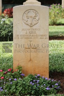 BEIRUT WAR CEMETERY - KERR, JAMES