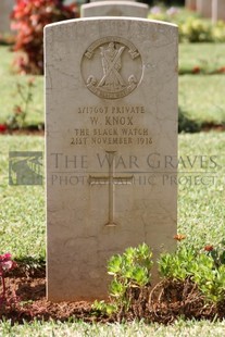 BEIRUT WAR CEMETERY - KNOX, W