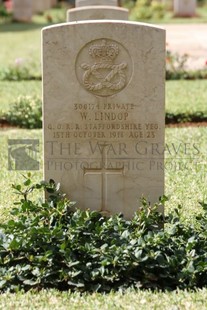 BEIRUT WAR CEMETERY - LINDOP, W