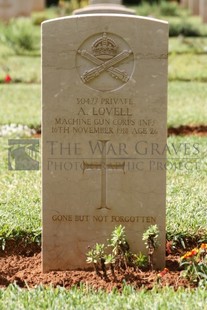 BEIRUT WAR CEMETERY - LOVELL, ARTHUR