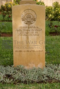 BEIRUT WAR CEMETERY - MARTIN, ALLAN KEITH MACGILLIVRAY