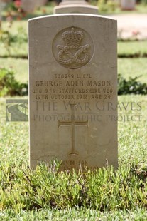 BEIRUT WAR CEMETERY - MASON, GEORGE ADEN