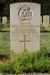 BEIRUT WAR CEMETERY - MEIN, DUDLEY GERALD