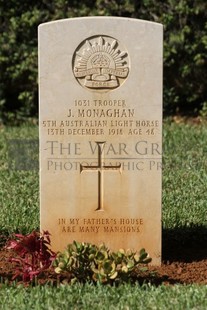 BEIRUT WAR CEMETERY - MONAGHAN, JOHN