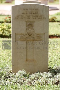 BEIRUT WAR CEMETERY - NEGUS, ALBERT CHARLES