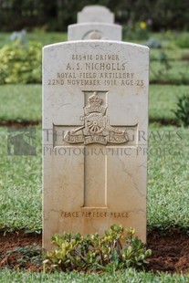 BEIRUT WAR CEMETERY - NICHOLLS, ALFRED SIDNEY