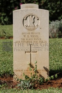 BEIRUT WAR CEMETERY - NICOL, WILLIAM ELLIOT