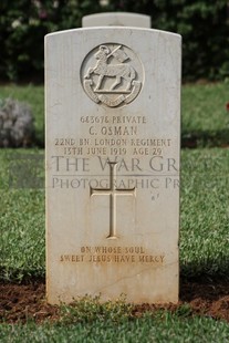 BEIRUT WAR CEMETERY - OSMAN, CHARLES