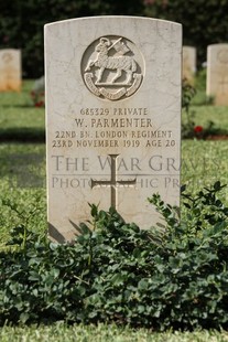 BEIRUT WAR CEMETERY - PARMENTER, W