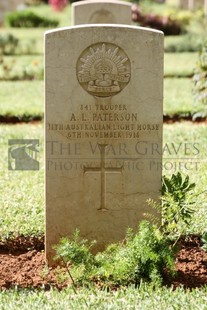 BEIRUT WAR CEMETERY - PATERSON, ALEXANDER LEARMOUTH