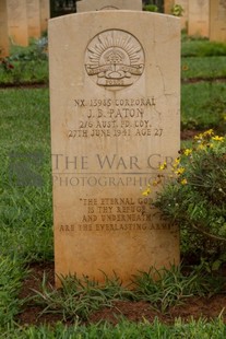 BEIRUT WAR CEMETERY - PATON, JOHN BINGHAM