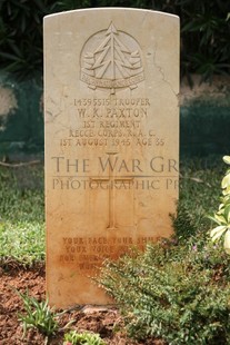 BEIRUT WAR CEMETERY - PAXTON, WILLIAM KERR