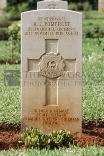 BEIRUT WAR CEMETERY - POMPHRET, ABEL JAMES