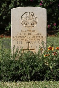 BEIRUT WAR CEMETERY - RICHARDSON, FREDERICK HASTING