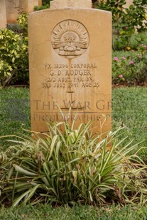 BEIRUT WAR CEMETERY - RODGER, GEORGE DAVID