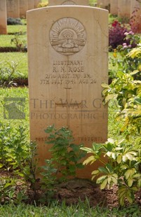 BEIRUT WAR CEMETERY - ROSE, ROBERT NEVILLE