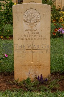 BEIRUT WAR CEMETERY - RUDD, LLOYD KITCHENER