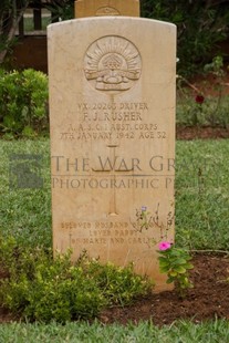 BEIRUT WAR CEMETERY - RUSHER, FREDERICK JAMES